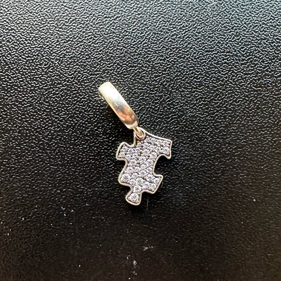 Sparkling Puzzle Piece Dangle Charm - Picture 5 of 7